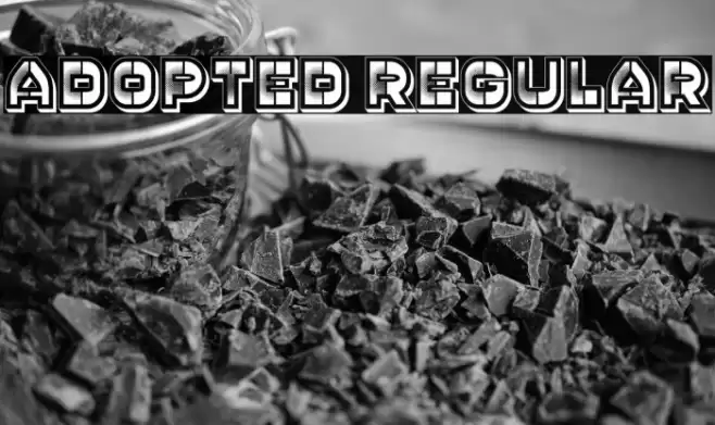 Adopted Regular Font examples