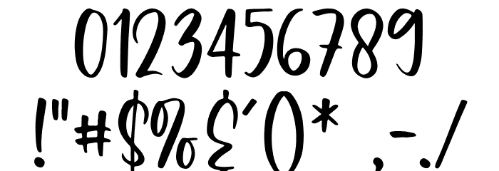 Adora Chalie Regular Font OTHER CHARS