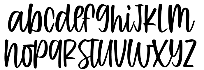 Adora Chalie Regular Font LOWERCASE