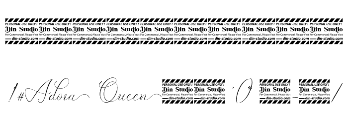 Adora Queen Personal Use Font OTHER CHARS