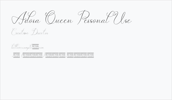 Adora Queen Personal Use Business Card
