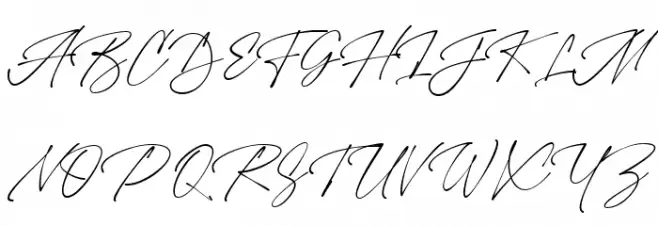 Adorable Margherita Script फ़ॉन्ट अपरकेस