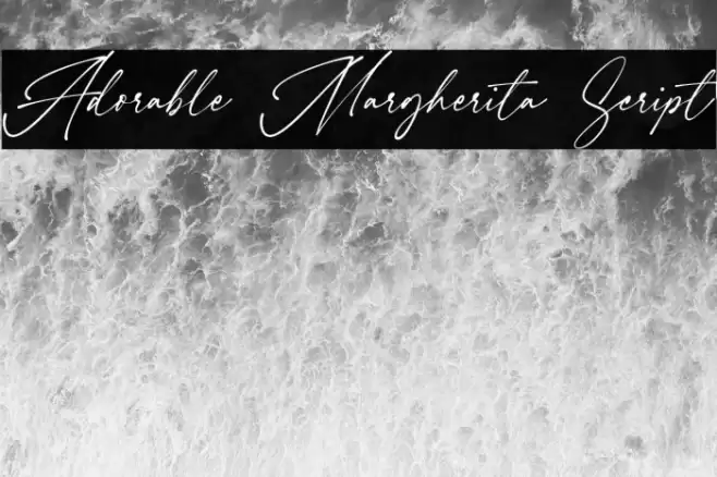 Adorable Margherita Script Schriftart examples