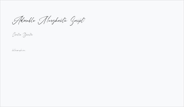 Adorable Margherita Script Business Card
