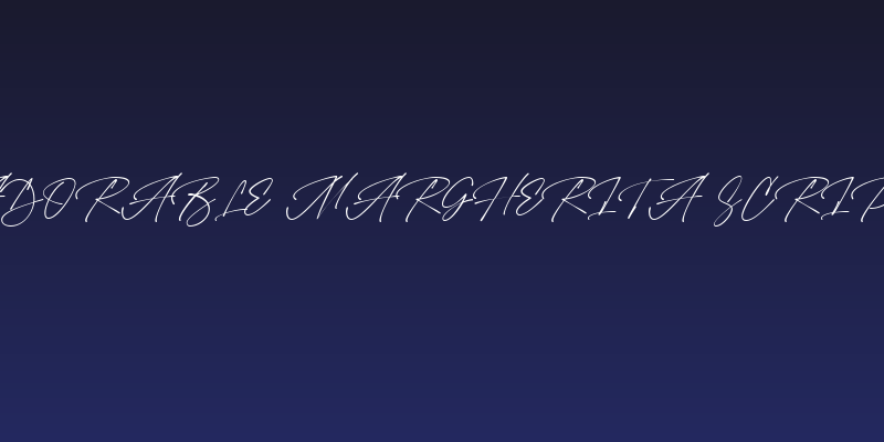 Adorable Margherita Script Social Header