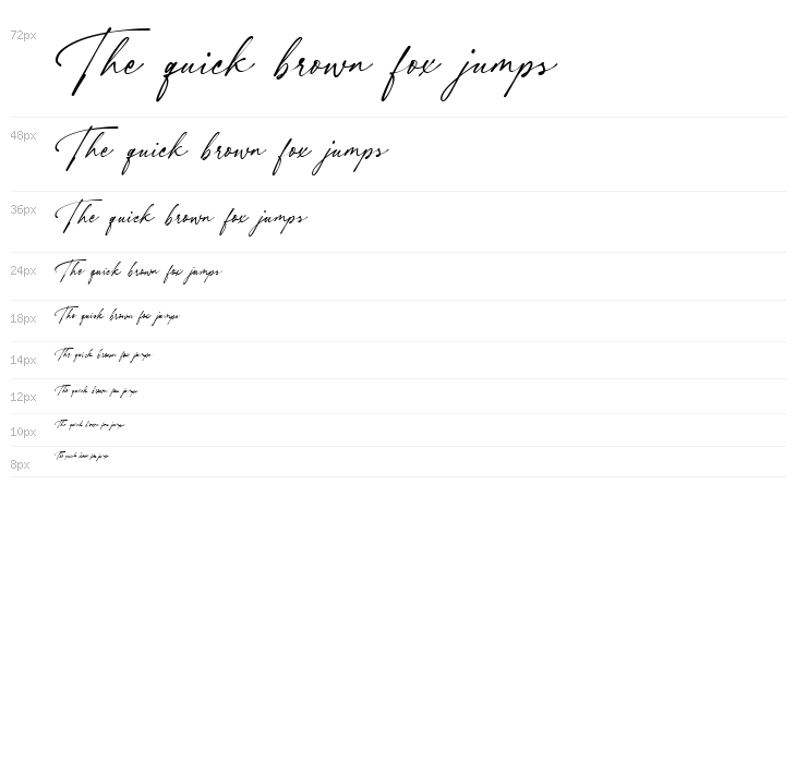 Adorable Margherita Script Waterfall