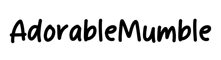 Adorable Mumble  नि: शुल्क फ़ॉन्ट्स डाउनलोड