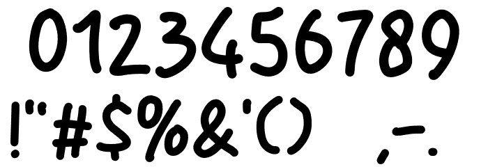 Adorable Mumble Font OTHER CHARS