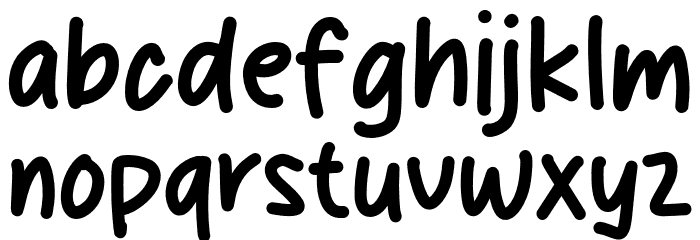 Adorable Mumble Font LOWERCASE