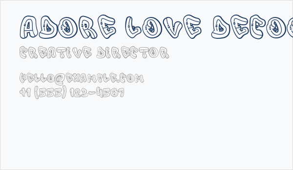 Adore Love DecoOutline DecoOutline Business Card