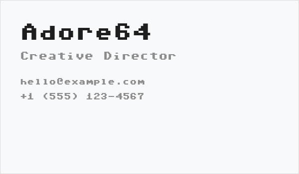 Adore64 Business Card