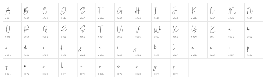 Adorefunny Free Regular Character Map