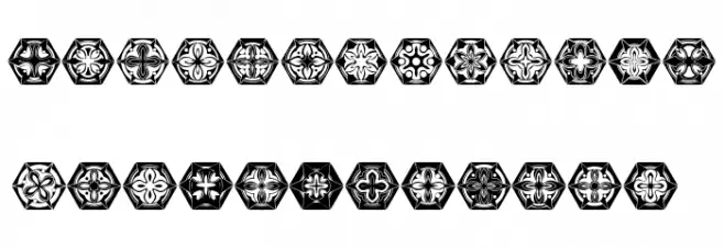 Adornos Regular Font Alte caractere