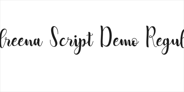 Adreena Script Demo Regular Logo