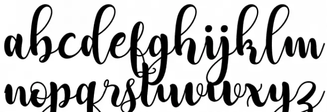 Adreena Script Demo Regular Font LOWERCASE
