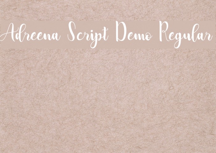 Adreena Script Demo Regular Font examples