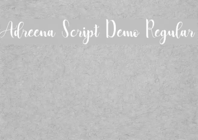 Adreena Script Demo Regular Font examples