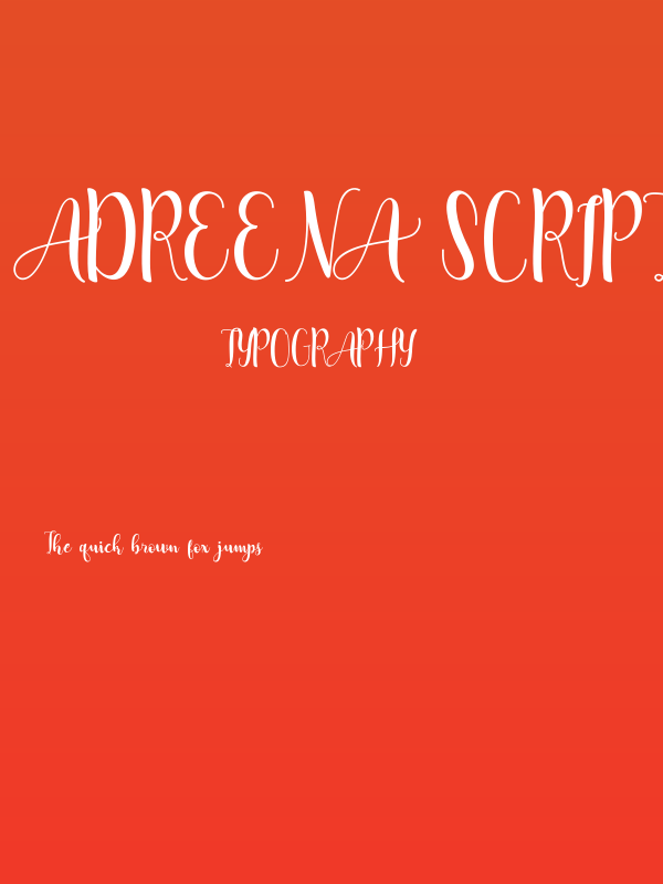 Adreena Script Demo Regular Poster