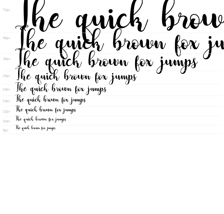 Adreena Script Demo Regular Waterfall