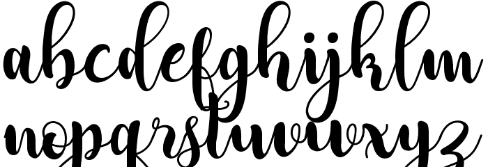 Adreena Script Demo Regular Font LOWERCASE