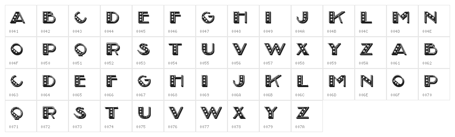 Adrenaline Regular Character Map