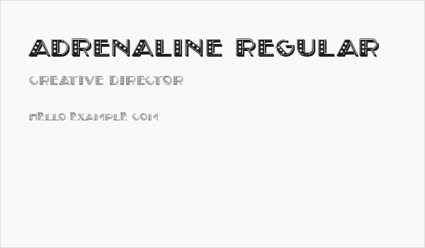 Adrenaline Regular Business Card