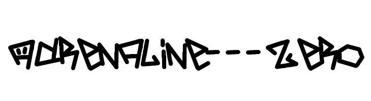Adrenaline---Zero Шрифта