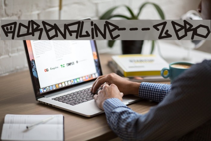 Adrenaline---Zero Font examples