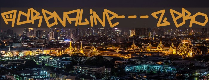 Adrenaline---Zero Font examples