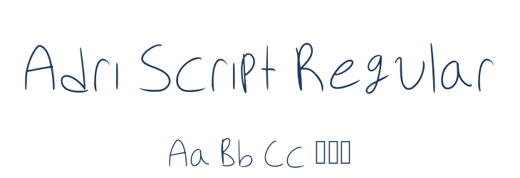 Adri Script Regular Font Preview