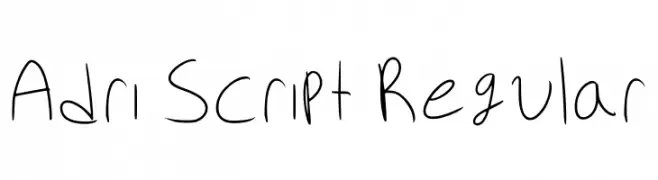 Adri Script Regular 字体