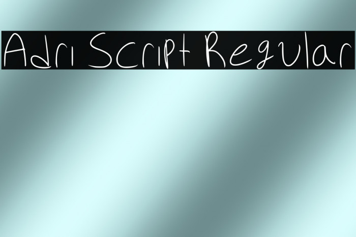 Adri Script Regular Example 3