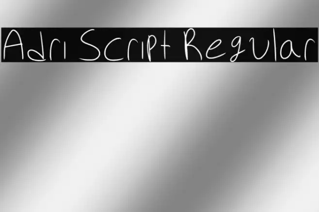Adri Script Regular 字体 examples