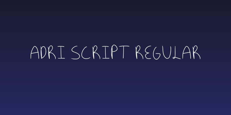 Adri Script Regular Social Header
