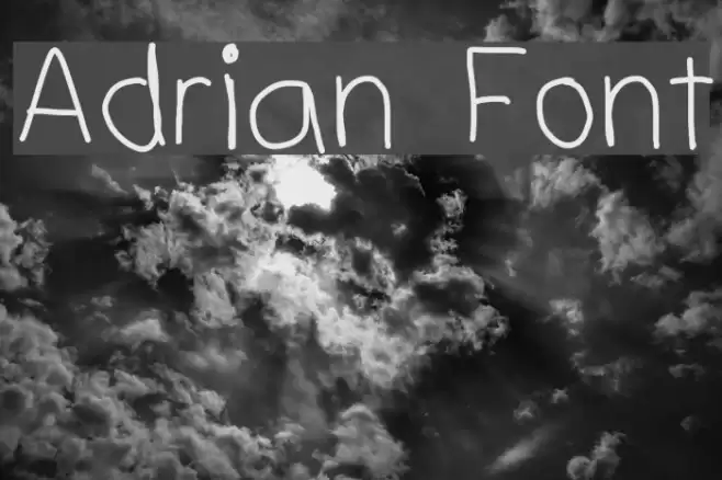 Adrian Font Font examples