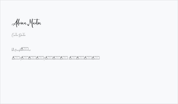 Adrian Martin Business Card