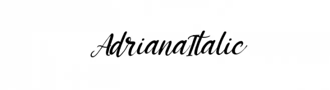Adriana Italic  les polices de caractères gratuit tlcharger