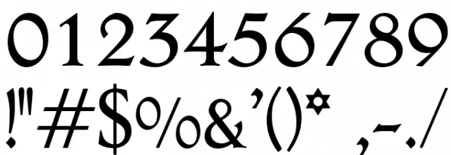 AdrianoOpti-Regular Font Alte caractere