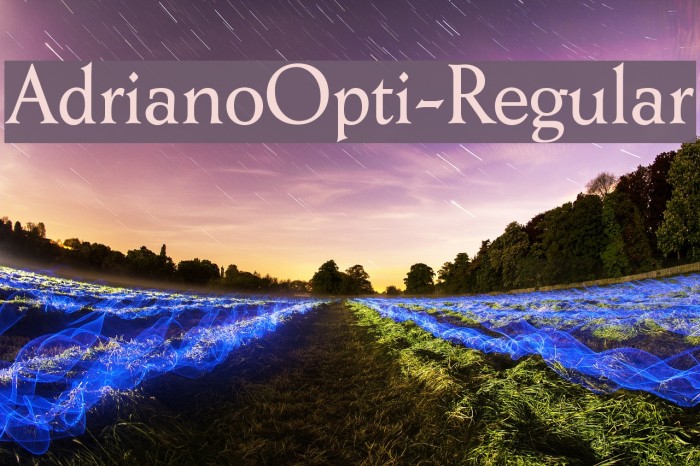 AdrianoOpti-Regular Font examples