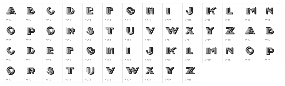 Adriatica Black Regular Character Map