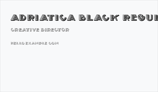 Adriatica Black Regular Business Card