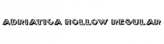 Adriatica Hollow Regular  Descarca Fonturi Gratis