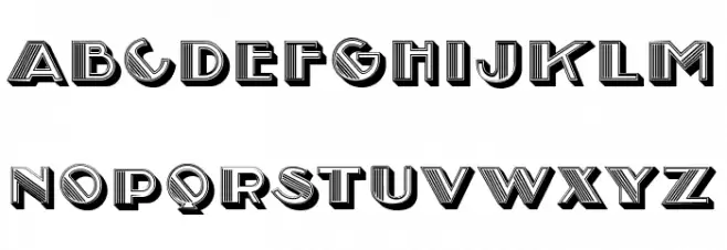 Adriatica Hollow Regular Schriftart Groß