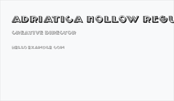 Adriatica Hollow Regular Business Card
