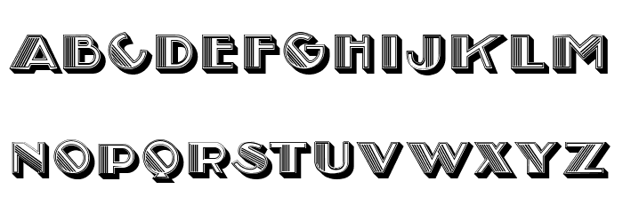 Adriatica Hollow Regular Font LOWERCASE
