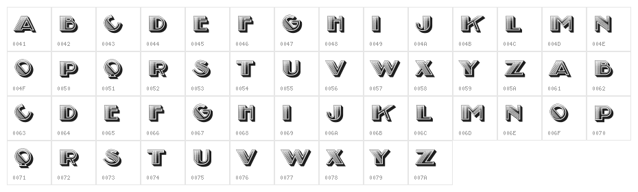 Adriatica Regular Character Map