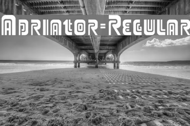 Adriator-Regular Fonte examples