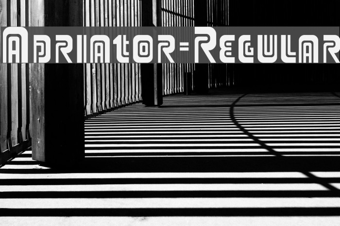 Adriator-Regular Fonte examples