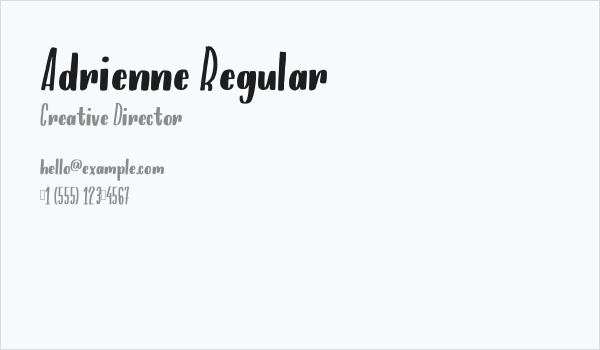 Adrienne Regular Business Card