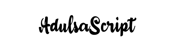 Adulsa Script  les polices de caractères gratuit tlcharger